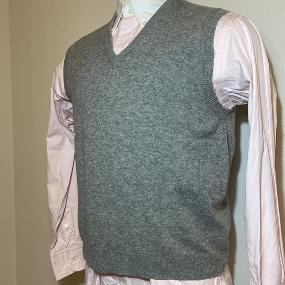 Vintage Wool Menswear Sweater Vest 100% Lambswool Made in England - Picture 4 of 16